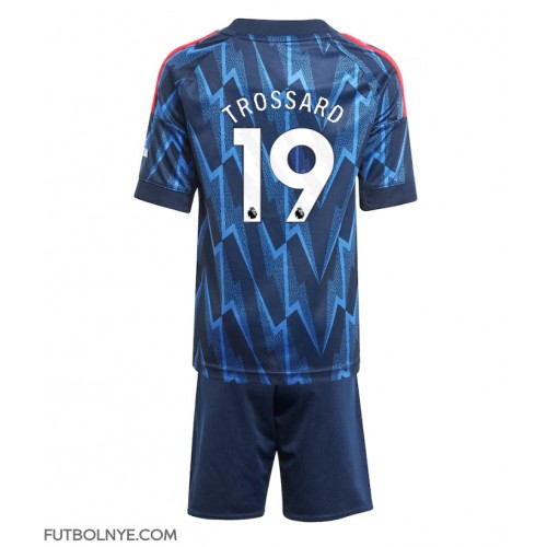 Camiseta Arsenal Leandro Trossard #19 Visitante Equipación para niños 2025-26 manga corta (+ pantalones cortos)